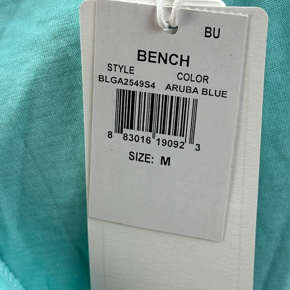 Bench Short Sleeve V-Neck Front Pocket T-Shirt - Teal Green - Picture 10 of 14